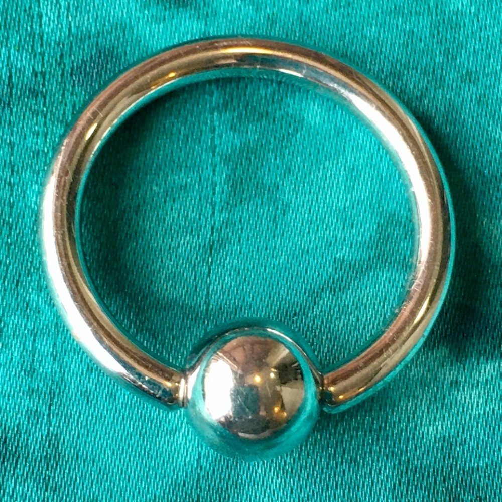 Stainless Implant Steel Captive Bead Ring Earrings - Picture 3 of 4